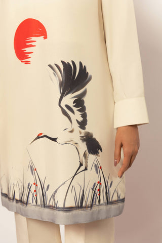 The Red Sun Crane - gulenoor