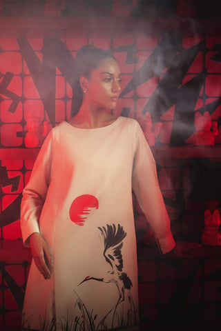 The Red Sun Crane - gulenoor